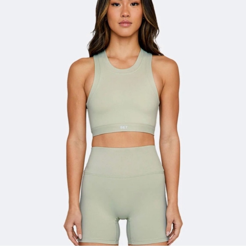 SET Active Sportbody High Bra in Light Sage Green Thistle, Small